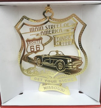Ornament Brass Route 66 Missouri